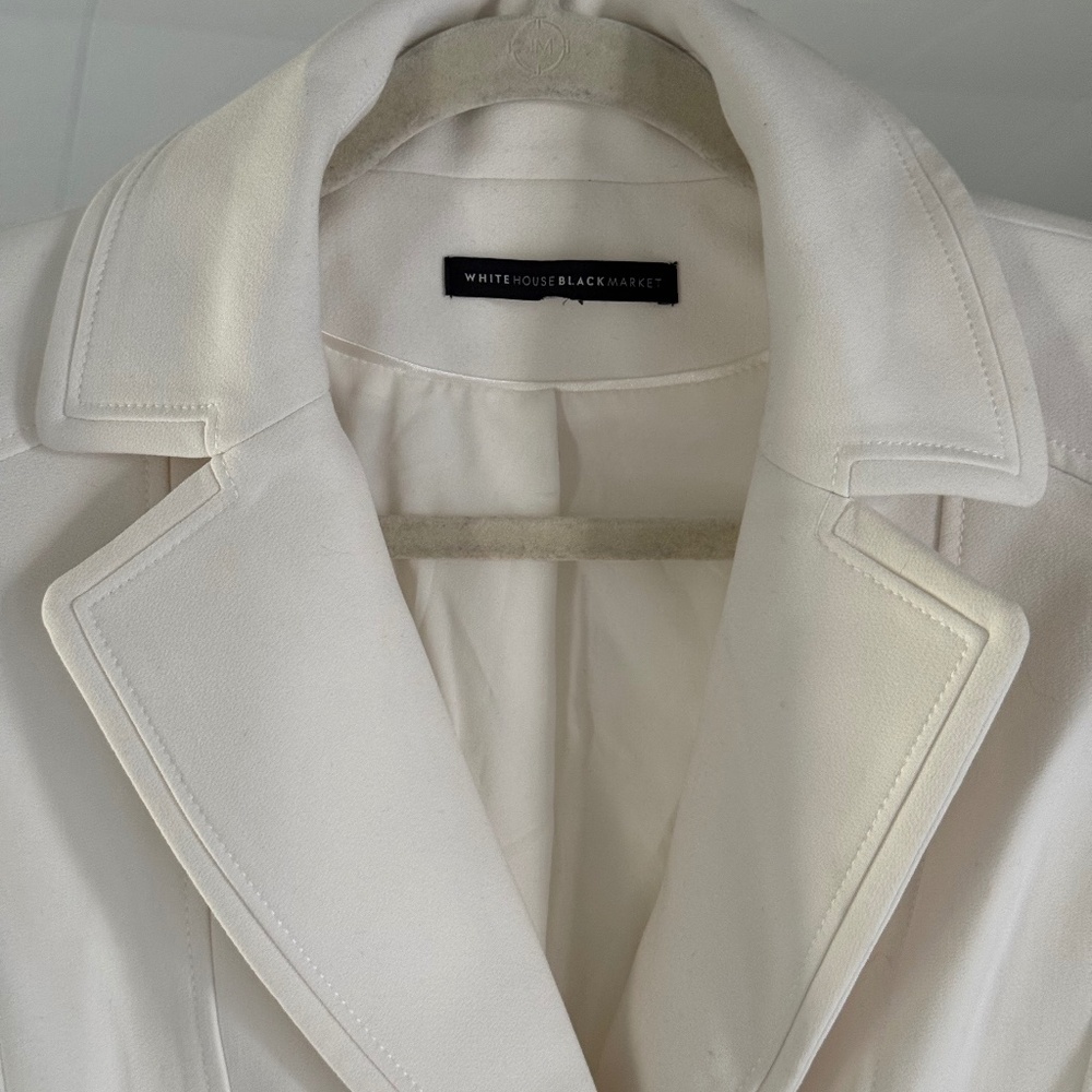 White House Black Market White Pea Coat